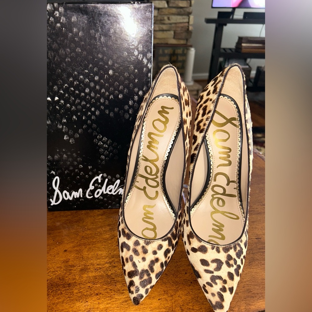 Sam Edelman Leopard, Calf Hair, Stiletto Pumps